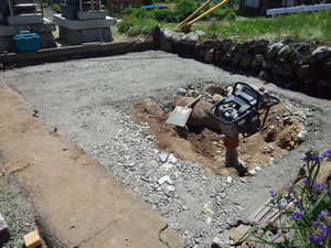 6.砕石転圧後